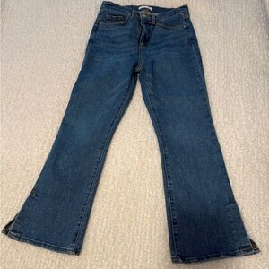 LOFT Medium Wash High Rise Kick Crop Jeans Size 6